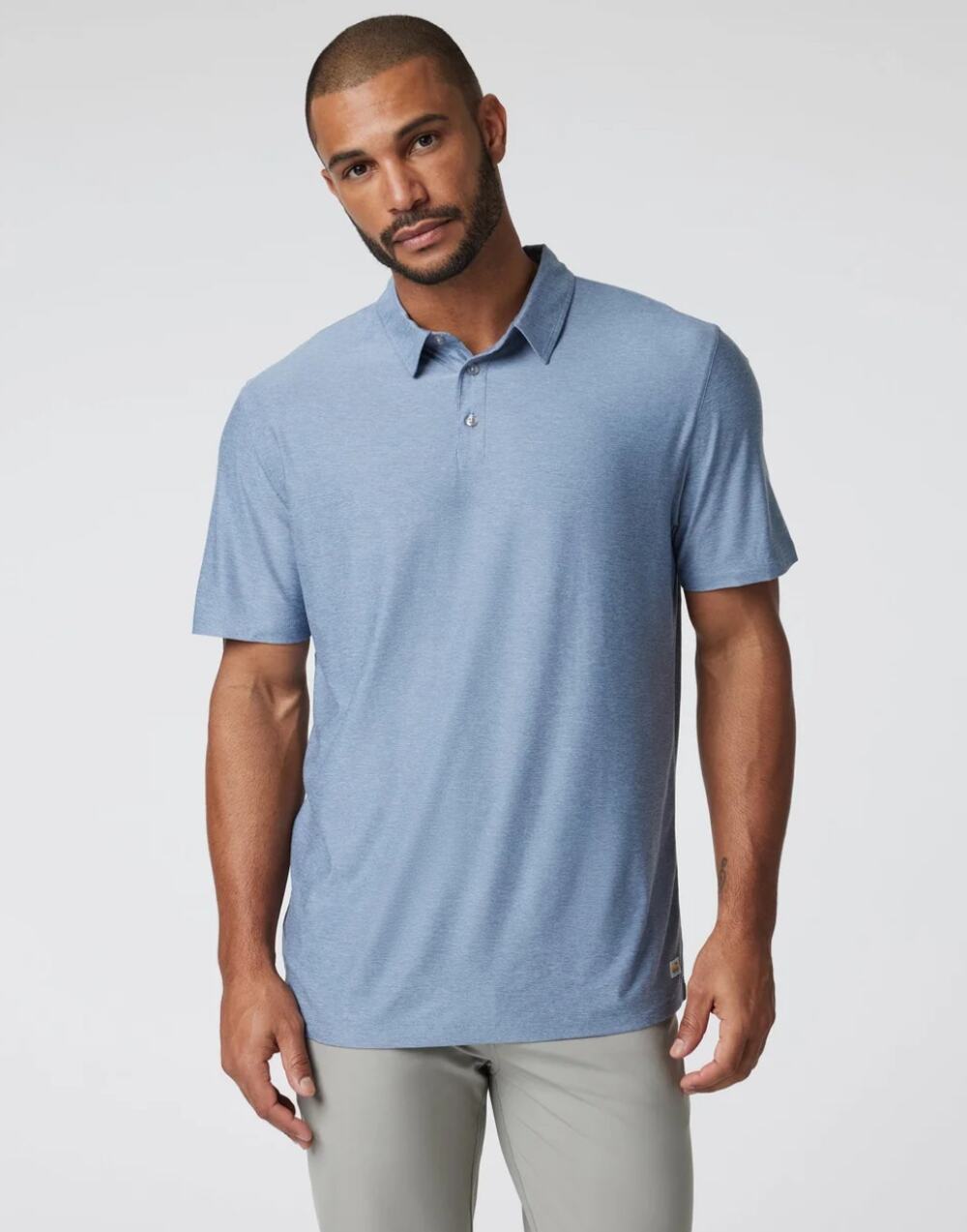 Vuori Men's Strato Tech Polo - Chambray Heather